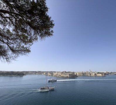A photo showing boats in Valletta's Grand Harbour