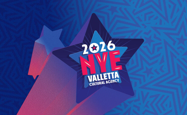 An image showing a star design with the text 2026 NYE Valletta